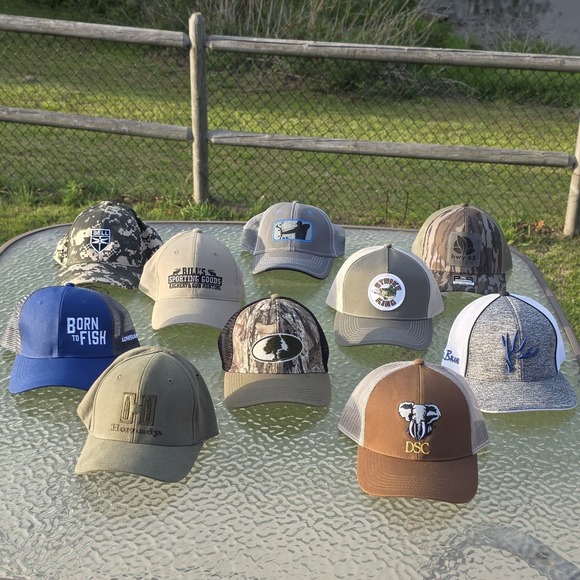 Mossy Oak Other - Lot Of 10 Hunting,Fishing,Bow,Camo Hats/Caps Mossy Oak Good Condition